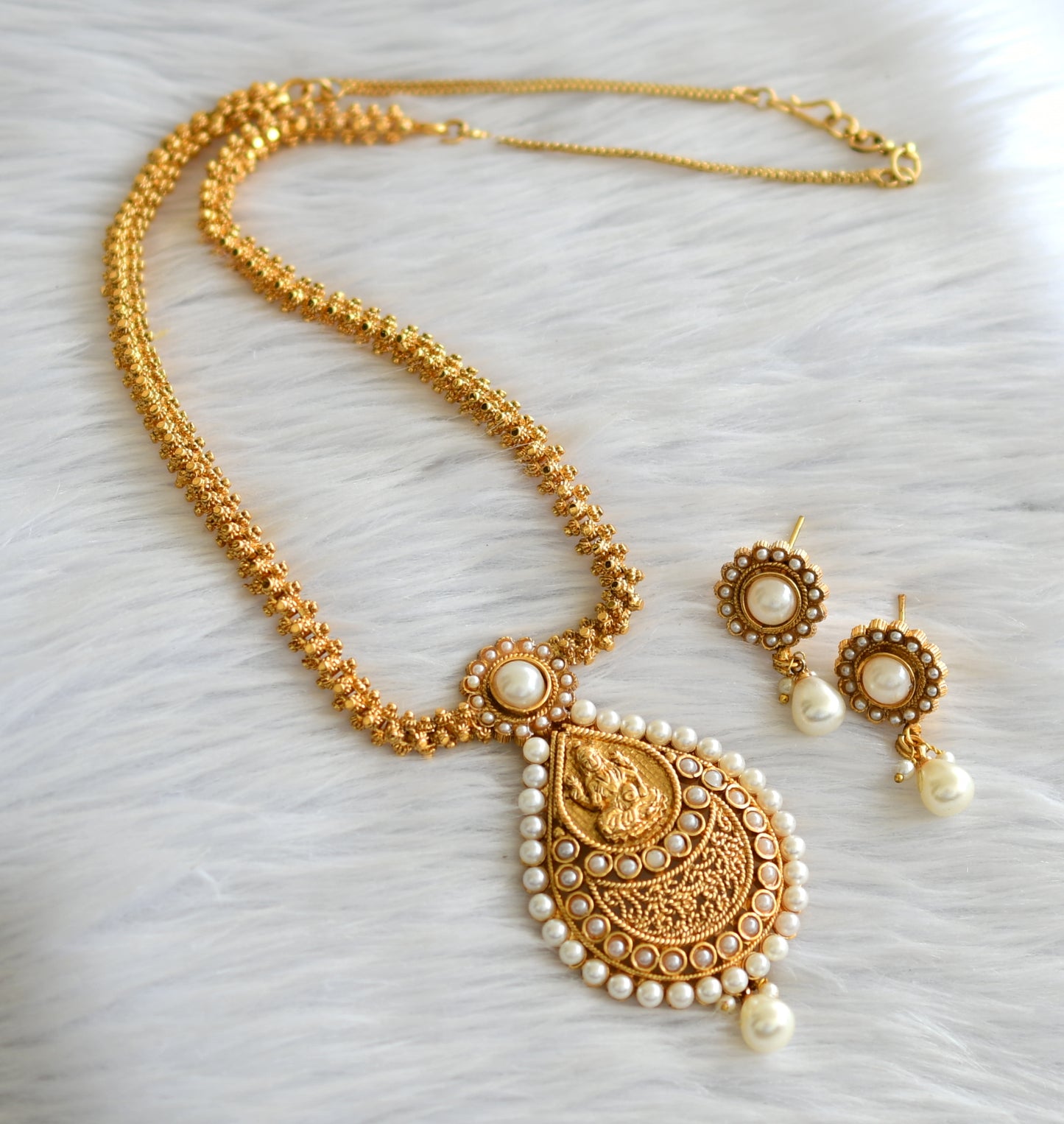 Antique pearl lakshmi short haar set dj-04345