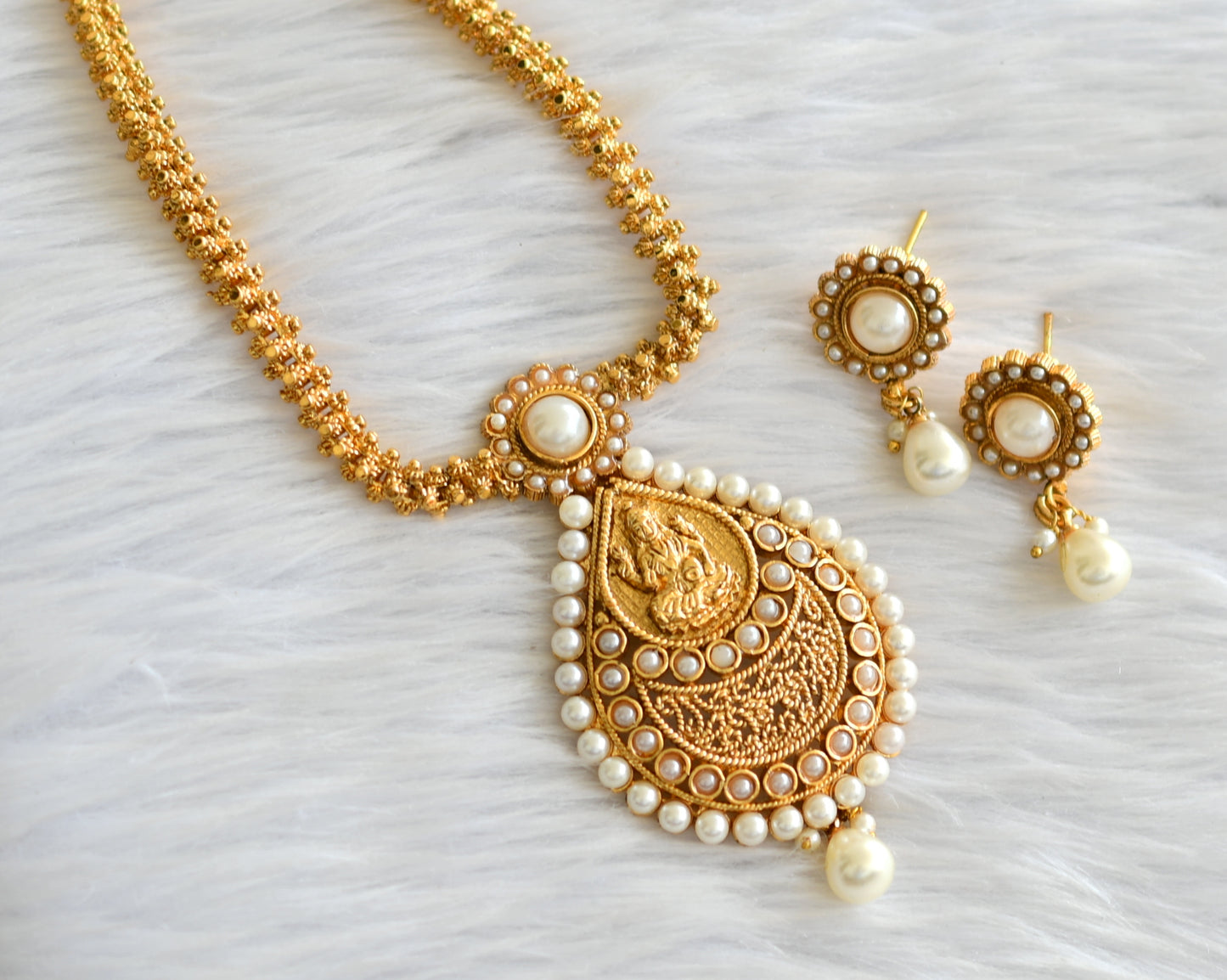 Antique pearl lakshmi short haar set dj-04345