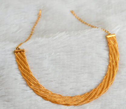 Gold tone necklace dj-48650