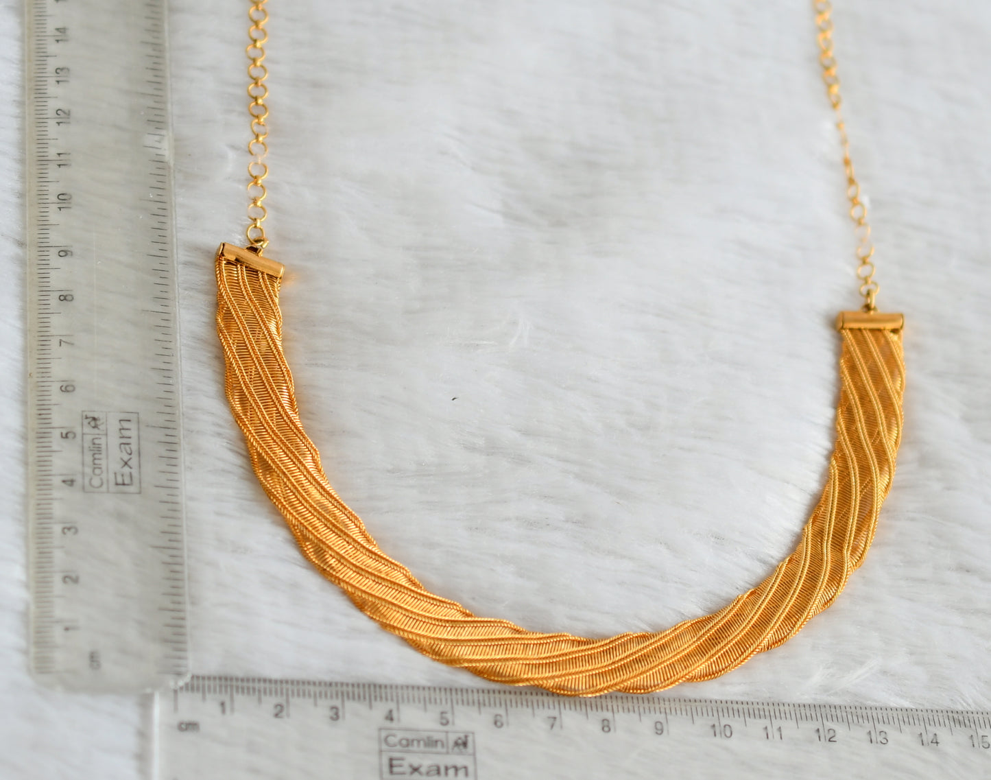 Gold tone necklace dj-48650