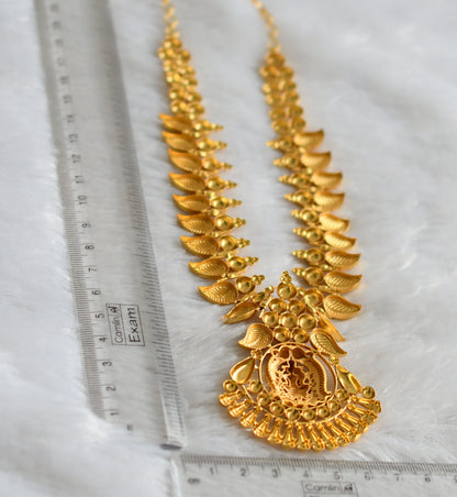 Matte gold tone kerala style lakshmi mango necklace dj-46888