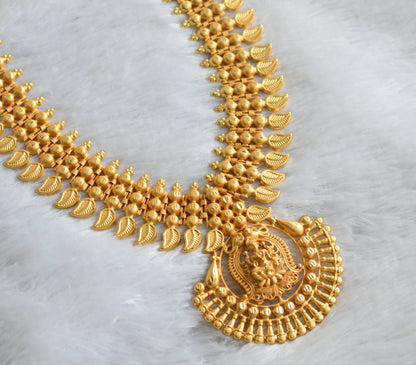 matte gold tone kerala style lakshmi mango haar dj-46893