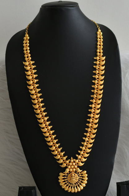 Matte gold tone kerala style lakshmi mango haar dj-46891