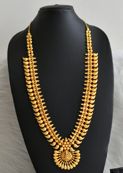 Matte gold tone kerala style lakshmi mango haar dj-46890