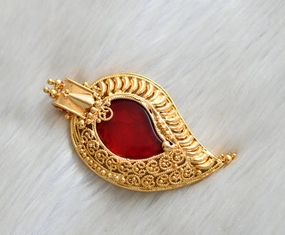 Gold tone red mango Kerala style pendant dj-42292