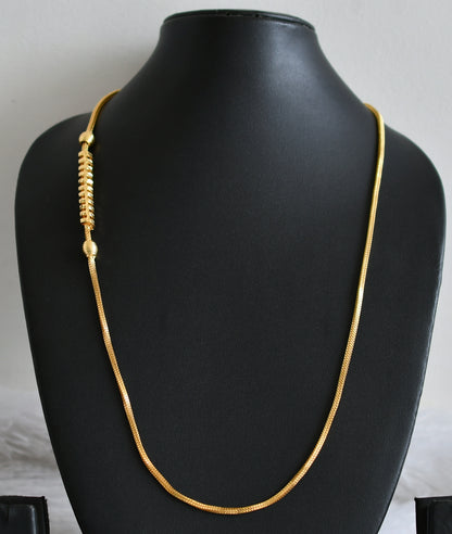 Gold tone 24 inches spiral mugappu chain dj-48684