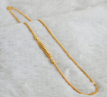 Gold tone 24 inches spiral mugappu chain dj-48684