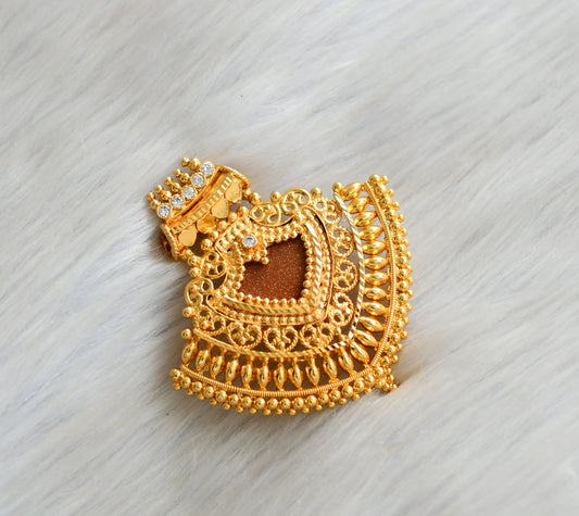 Gold tone sand stone palakka Kerala style pendant dj-42322