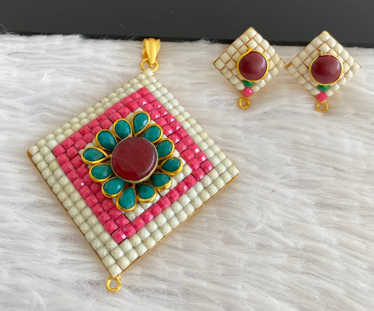 Gold tone pacchi pendant set dj-52956