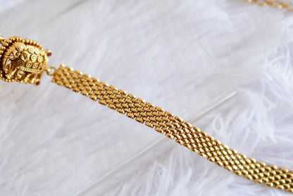 Antique gold tone kemp lakshmi elephant waist belt dj-52197