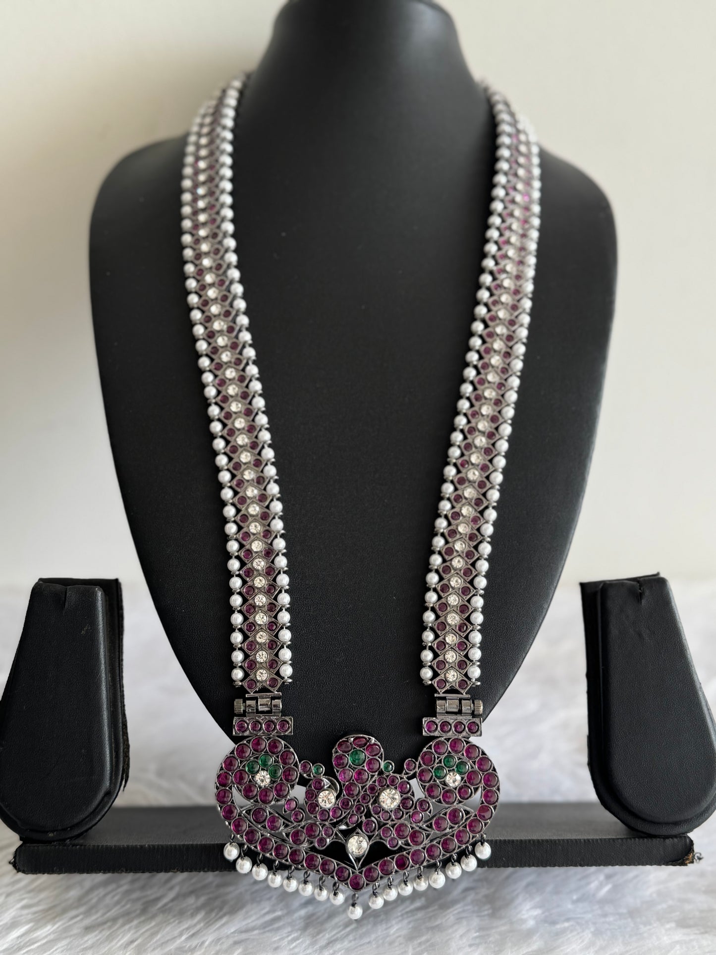 Black finish precious kemp pearl Naagar haar Dj-51759