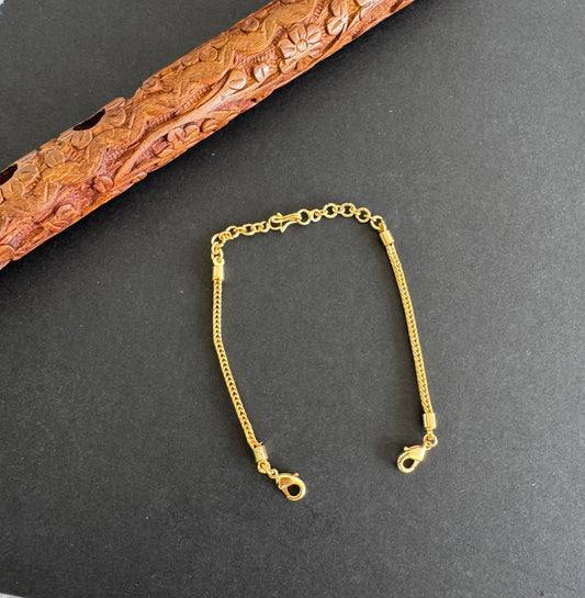 Gold tone necklace back chain dj-52240