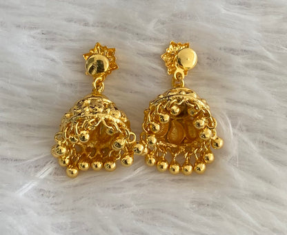 Gold tone mango flower jhumkka dj-53152