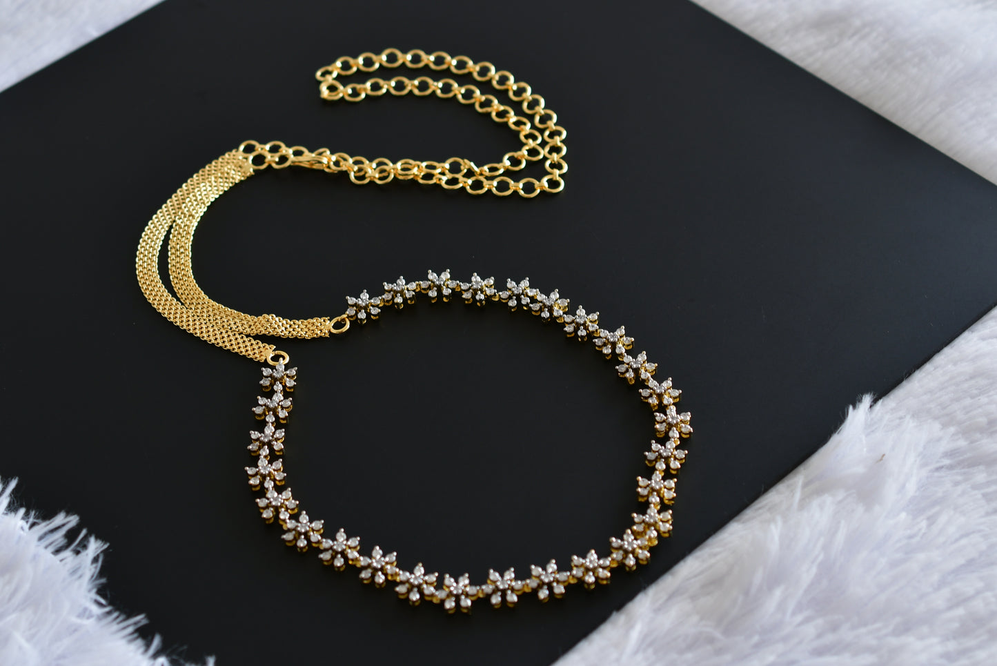 Two tone flower waist chain dj-52198