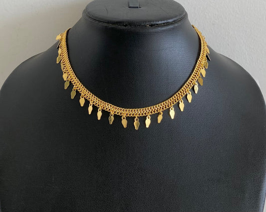Gold tone kerala traditional elakka necklace dj-52765