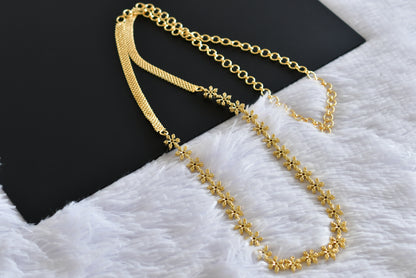 Two tone flower waist chain dj-52198