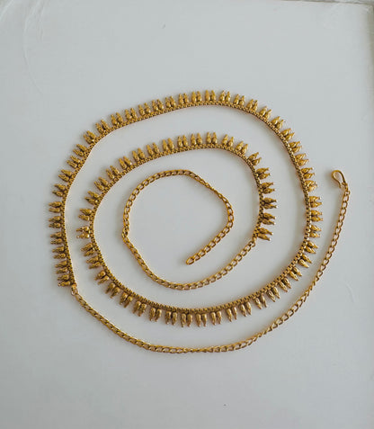 Antique gold tone hip/waist chain dj-51386