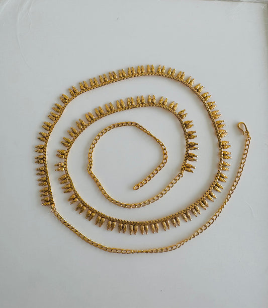 Antique gold tone hip/waist chain dj-51386