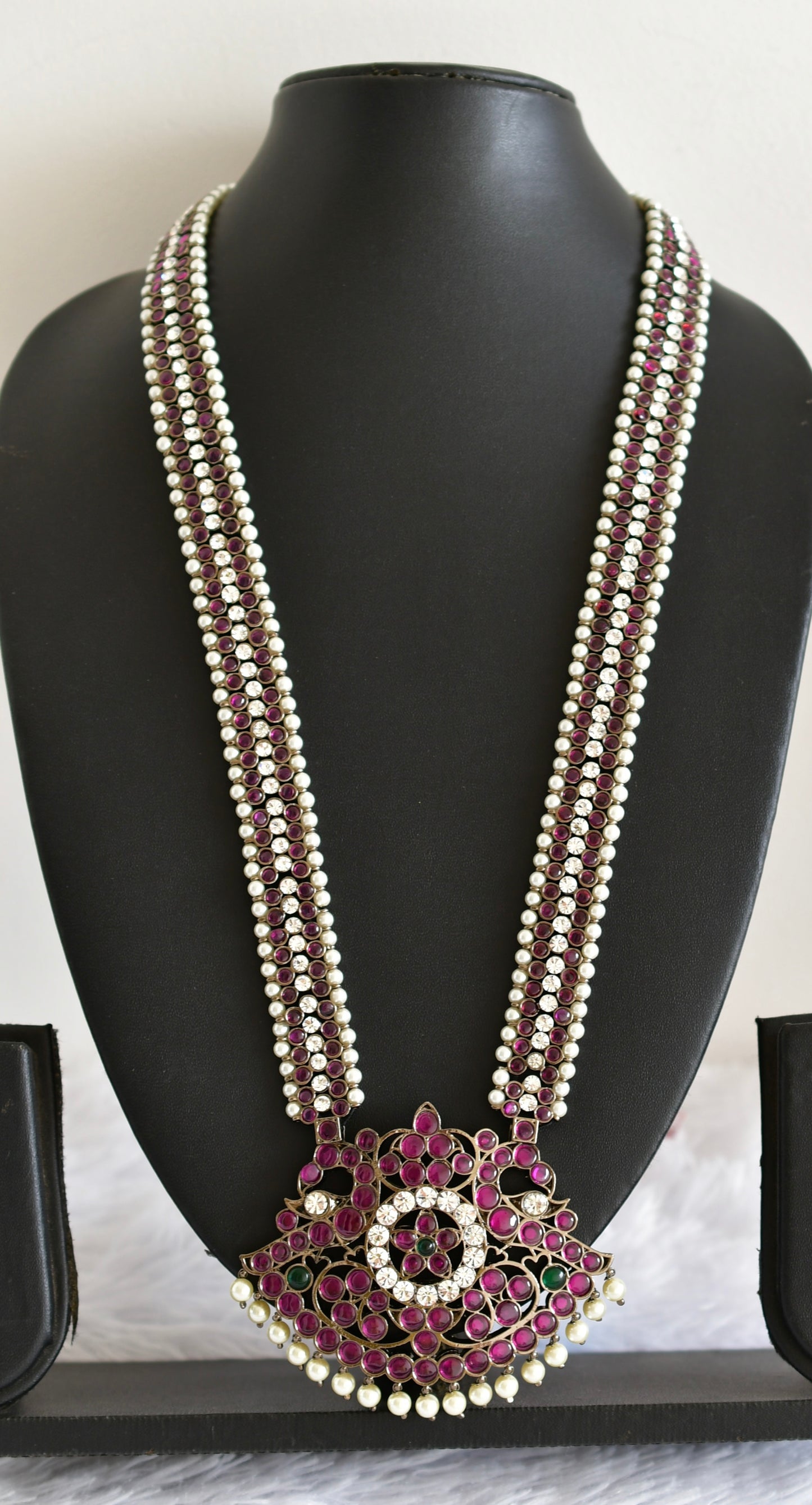 Black finish AD precious kemp pearl peacock haar Dj-52299