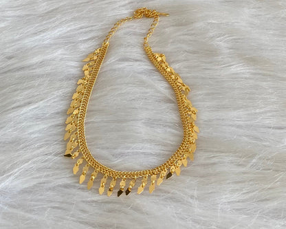 Gold tone kerala style elakka choker necklace dj-54611