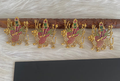 Matte finish kemp-green-white Ma Durga 4 pendants dj-54764