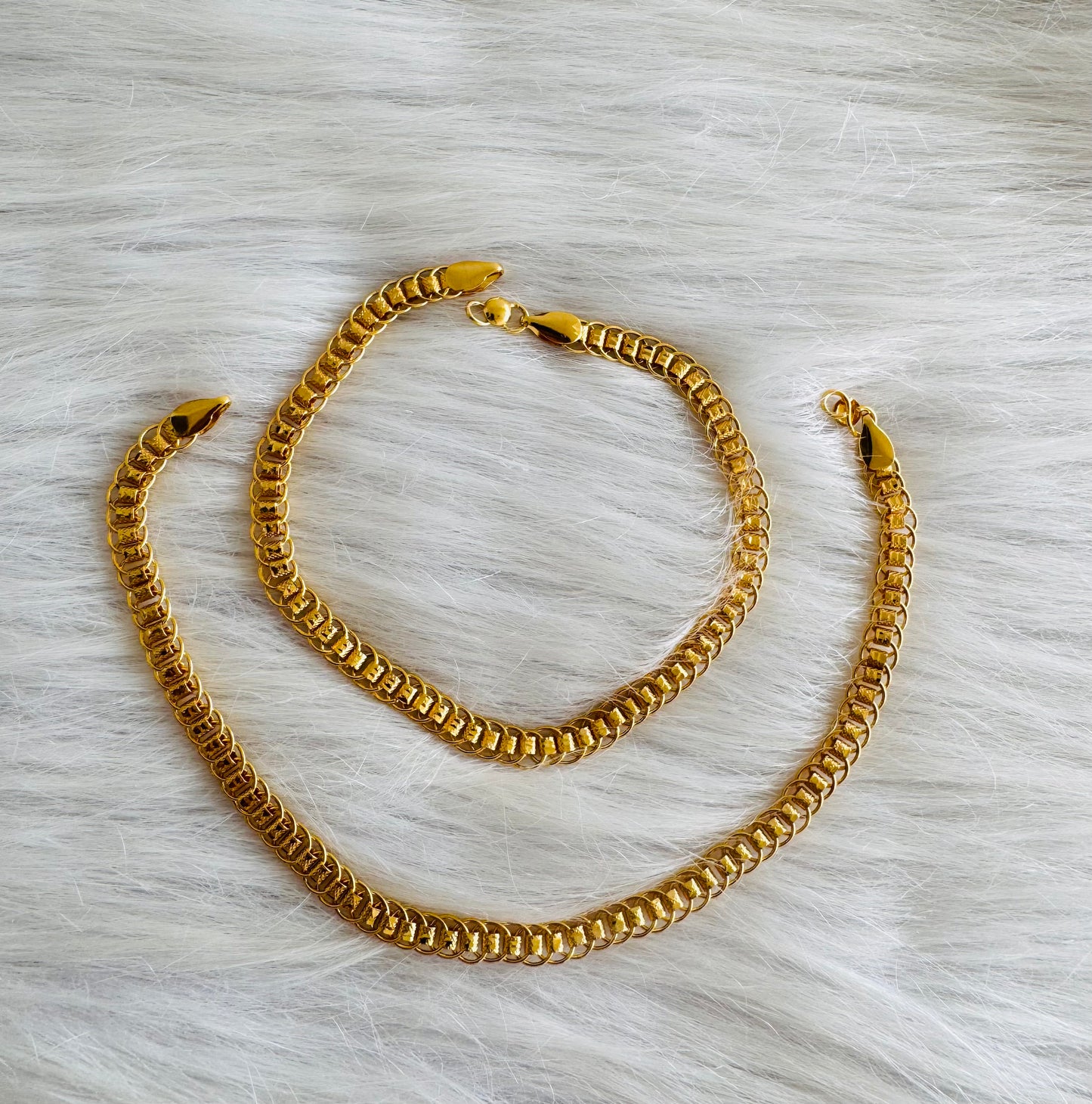 Gold tone 10.5 inches anklets dj-51302