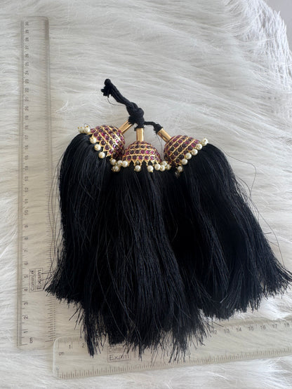 Gold tone AD precious kemp pearl kuppulu/kunjalam dj-51183