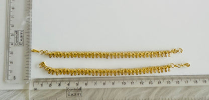 Two tone cz white stone ear side chain dj-51361