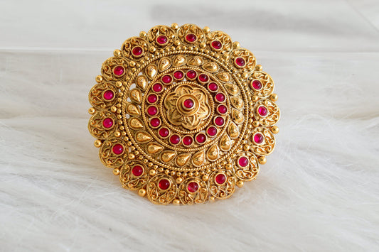 Antique gold tone kemp round hair jewel (rakodi) dj-53630
