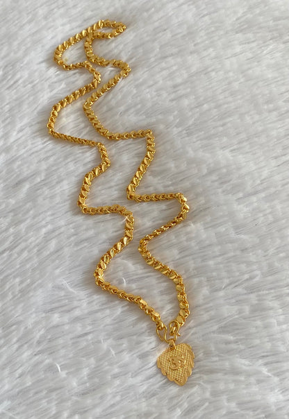 Gold tone 24 inches chain with om pendant dj-54382