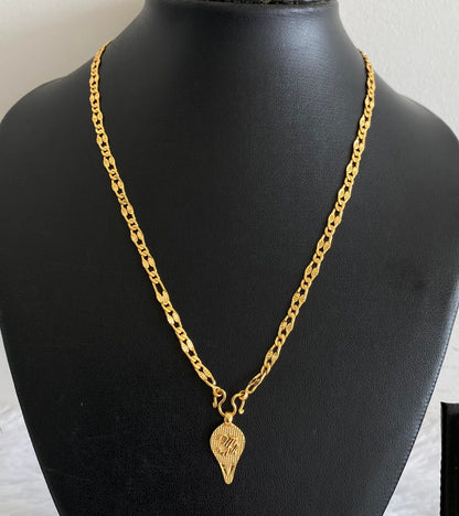 Gold tone 18 inches chain with om pendant dj-54390
