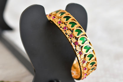 Gold tone Kerala style green mango bangle(2.6) dj-24933