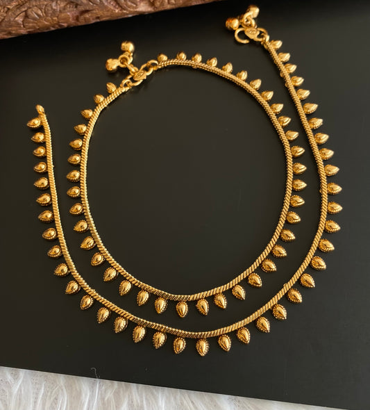 Antique gold tone anklets set dj-53200