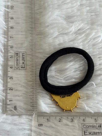 Matte finish pink kundan jadau bird hair band dj-51520