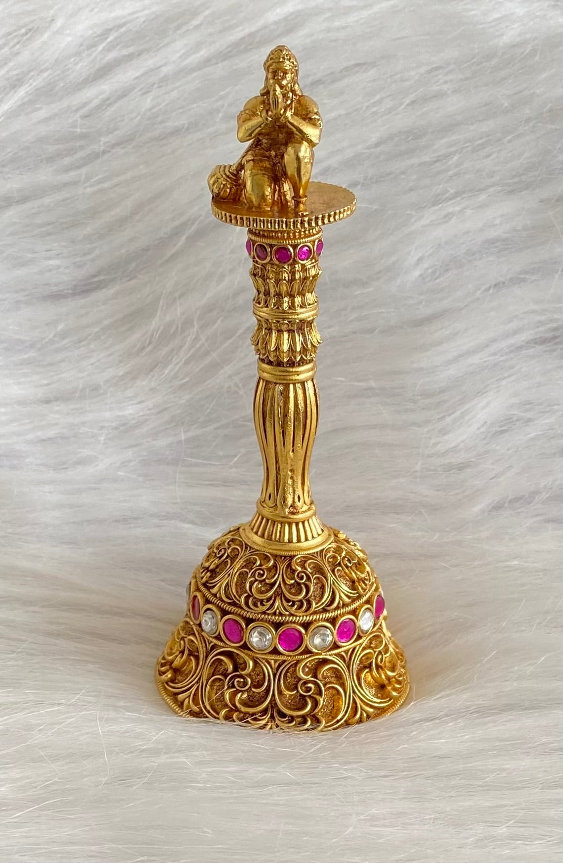 Matte finish jadau hanuman bell dj-54227