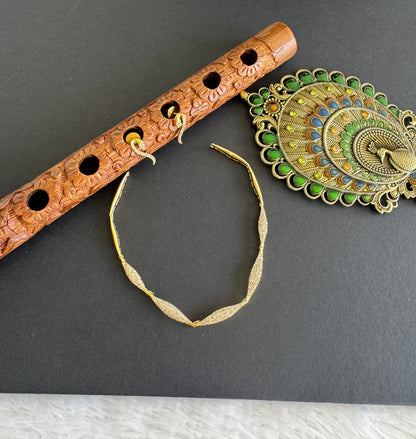 Matte finish cz white stone necklace set dj-52118