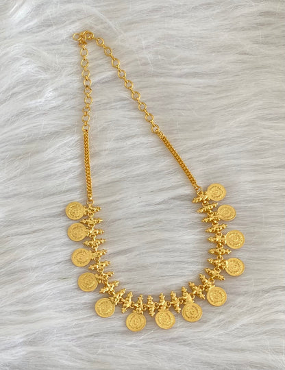 Gold tone lakshmi coin necklace dj-53694