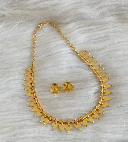 Gold tone Kerala style Thali Kootam necklace set dj-42558