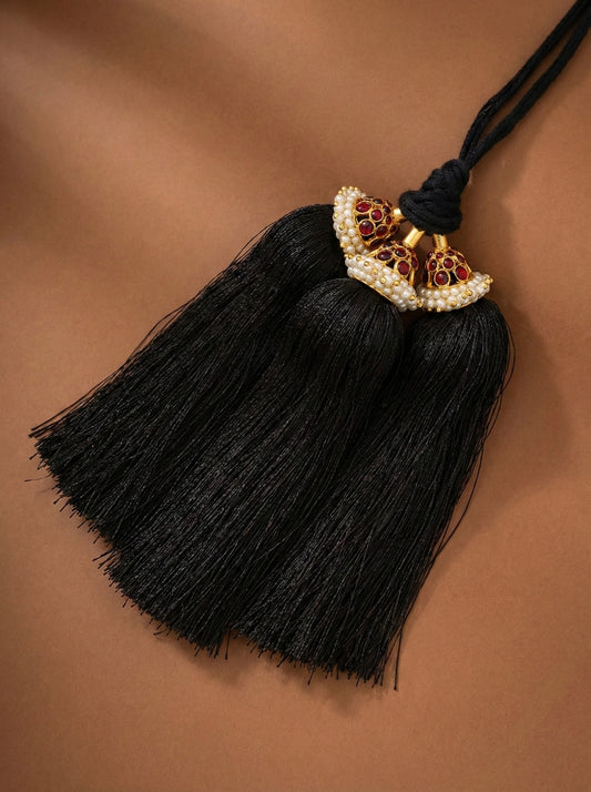 Gold tone kemp pearl kuppulu (Hair accessory) dj-52757