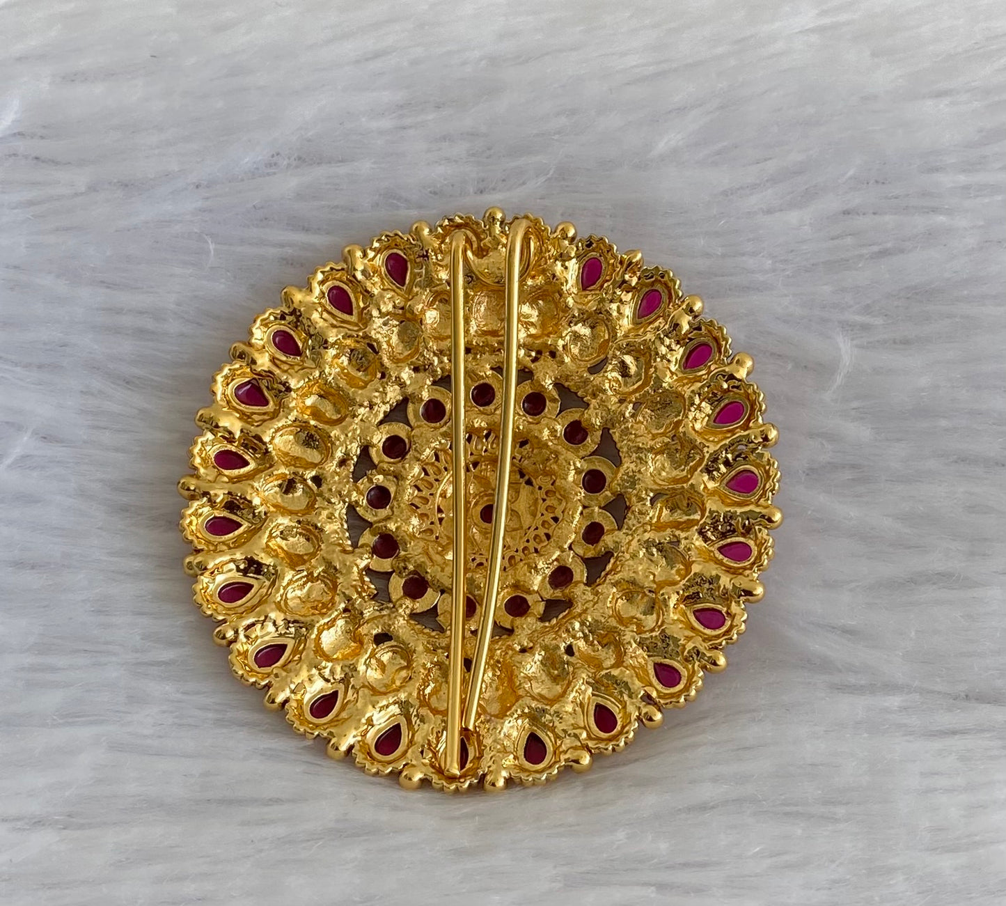 Antique gold tone kemp round hair jewel(rakodi)dj-53620