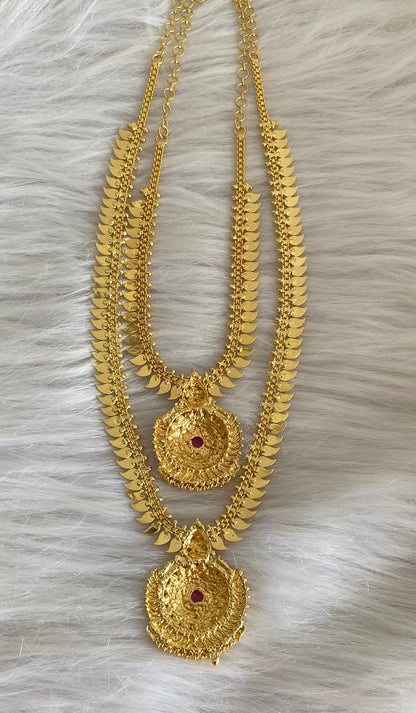 Gold tone ruby stone mango combo set dj-54280