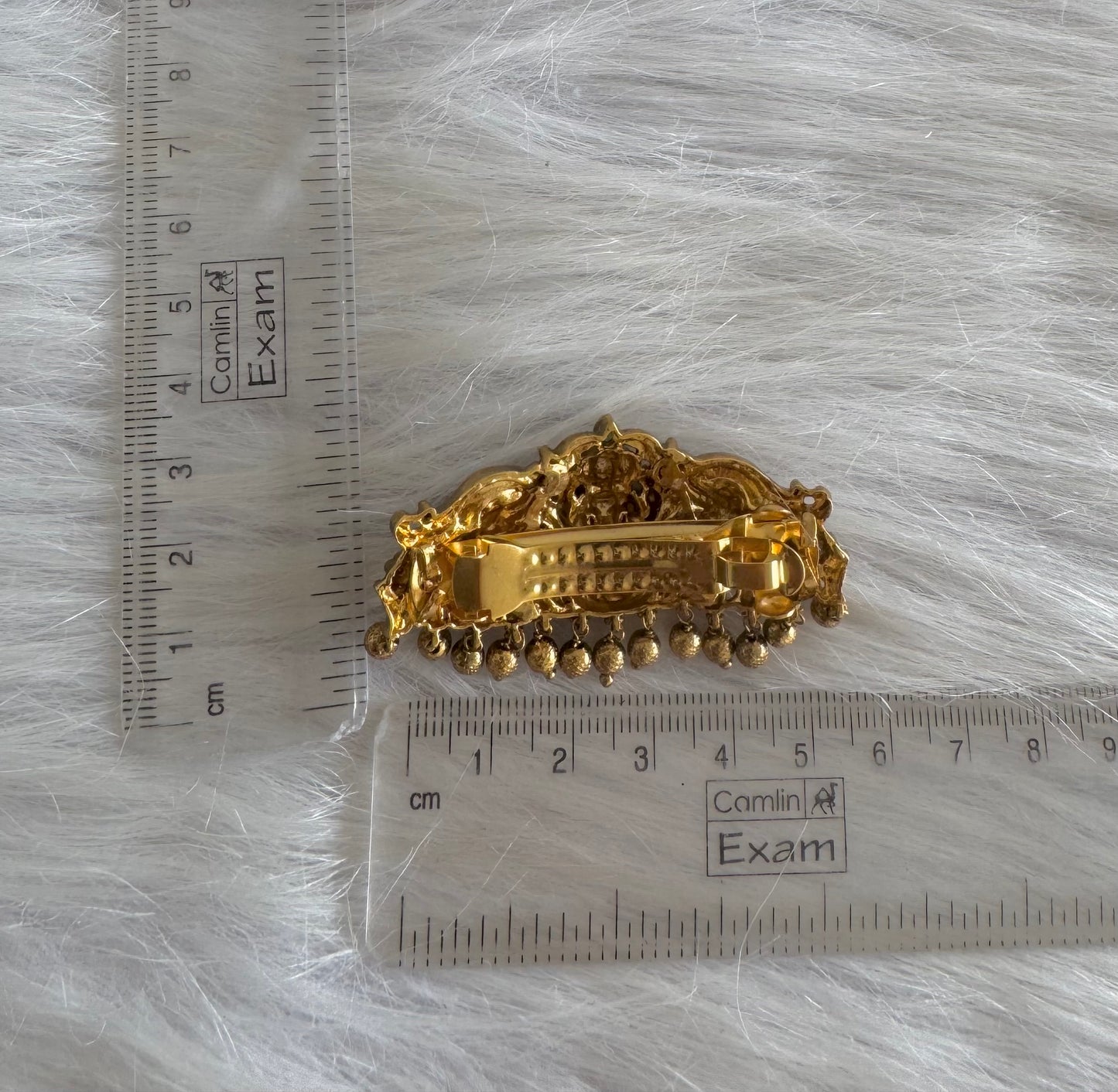 Antique gold tone lakshmi elephant hair clip dj-51346