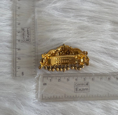 Antique gold tone lakshmi elephant hair clip dj-51346