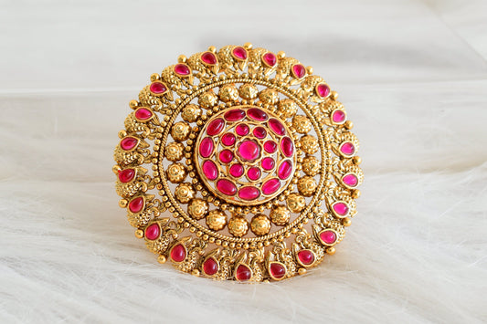 Antique gold tone kemp round hair jewel(rakodi)dj-53622