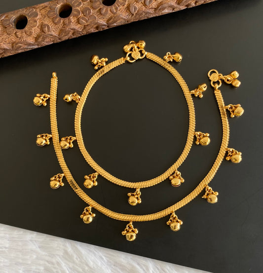 Antique gold tone anklets set dj-53184