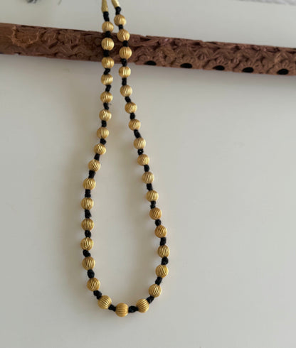 Matte Finish beaded Black thread Thulasi Mala Dj-51495