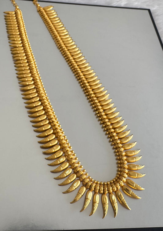 Matte gold finish kerala style puli nagam haar dj-51633