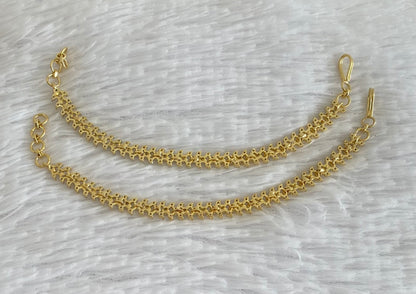Two tone cz white stone ear side chain dj-54057