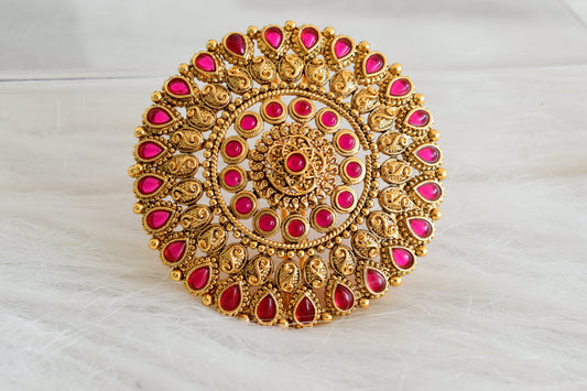 Antique gold tone kemp round hair jewel(rakodi)dj-53620