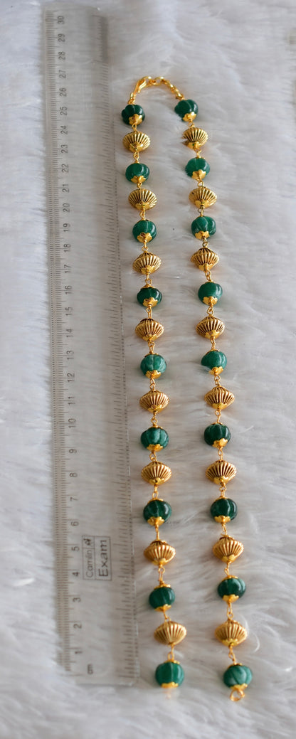 Matte finish green pumpkin beaded chain for pendant dj-51945